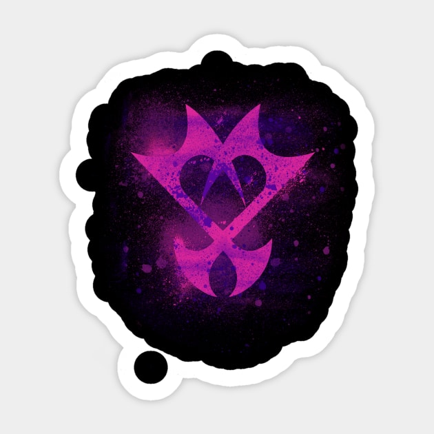 Kingdom Hearts Brushed Unversed Emblem Sticker by Fabio Zannini